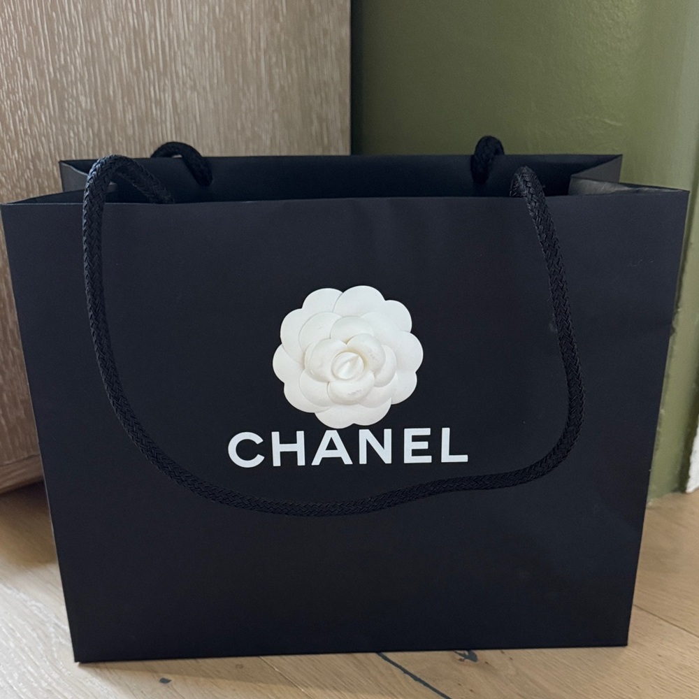 Chanel Black and White Shopping Bag